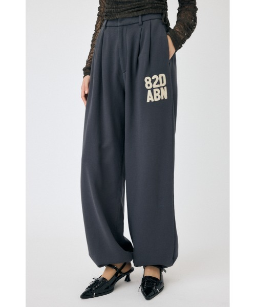 MOUSSY(マウジー)の「SLACKS スウェットパンツ(スウェットパンツ・レディース・ライトブラック/杢グレー・1/2)」の1枚目の写真