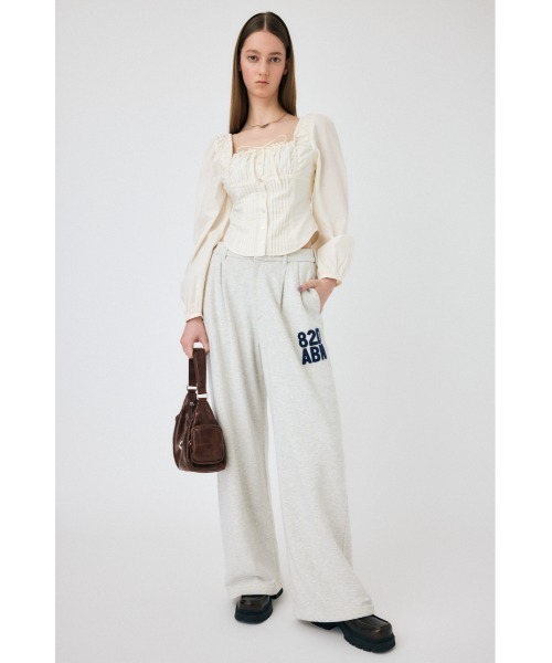 MOUSSY(マウジー)の「SLACKS スウェットパンツ(スウェットパンツ・レディース・ライトブラック/杢グレー・1/2)」の7枚目の写真