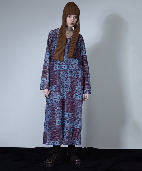 ROSE BUD(ローズバッド)の「パネルレースワンピース(ワンピース・レディース・ブルー/ホワイト・ONE SIZE)」の2枚目の写真