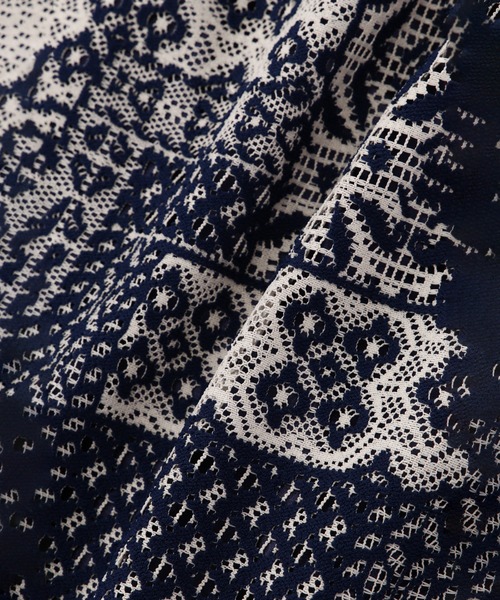 ROSE BUD(ローズバッド)の「パネルレースワンピース(ワンピース・レディース・ブルー/ホワイト・ONE SIZE)」の6枚目の写真