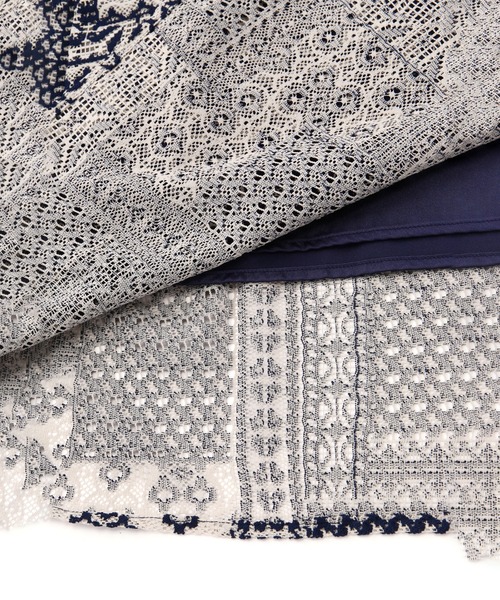 ROSE BUD(ローズバッド)の「パネルレースワンピース(ワンピース・レディース・ブルー/ホワイト・ONE SIZE)」の7枚目の写真