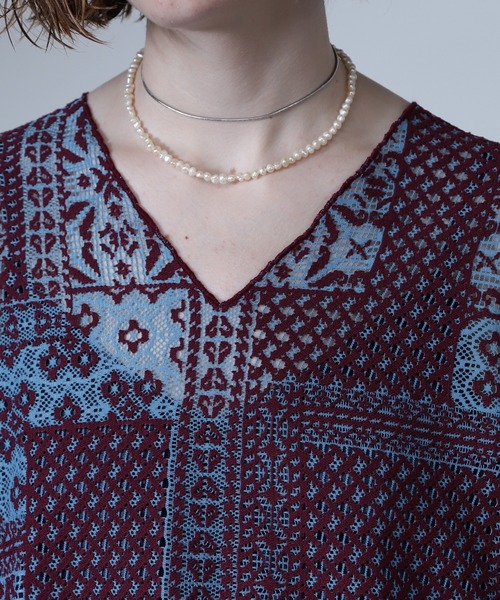 ROSE BUD(ローズバッド)の「パネルレースワンピース(ワンピース・レディース・ブルー/ホワイト・ONE SIZE)」の14枚目の写真