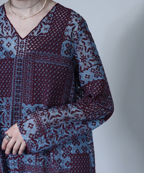 ROSE BUD(ローズバッド)の「パネルレースワンピース(ワンピース・レディース・ブルー/ホワイト・ONE SIZE)」の15枚目の写真