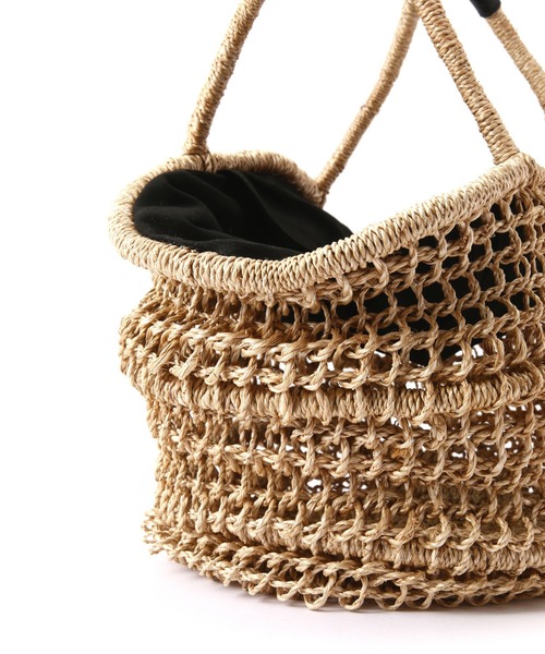 ROSE BUD(ローズバッド)の「メッシュかごバッグ(かごバッグ・レディース・ブラック・ONE SIZE)」の7枚目の写真