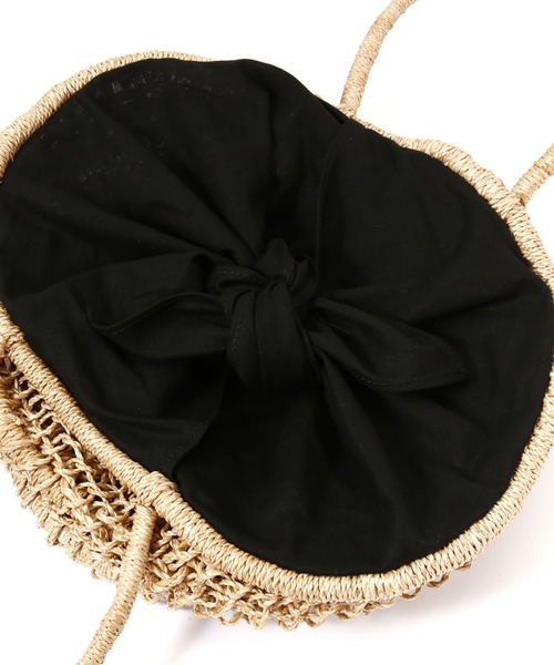 ROSE BUD(ローズバッド)の「メッシュかごバッグ(かごバッグ・レディース・ブラック・ONE SIZE)」の6枚目の写真