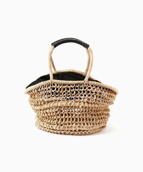 ROSE BUD(ローズバッド)の「メッシュかごバッグ(かごバッグ・レディース・ブラック・ONE SIZE)」の4枚目の写真