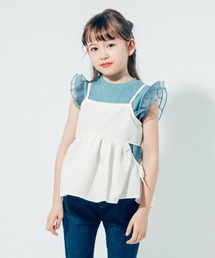 URBAN CHERRY | 【ふくれジャガード】サイドカットリボンペプラムキャミチュニック(シャツ/ブラウス)