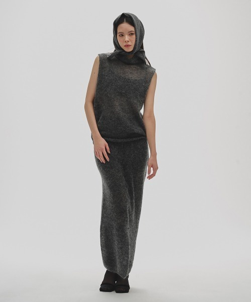 TODAYFUL（トゥデイフル）の「Woolmohair Wrap Skirt（スカート・レディース・キナリ/チャコールグレー・36inch/38inch）」の4枚目の写真