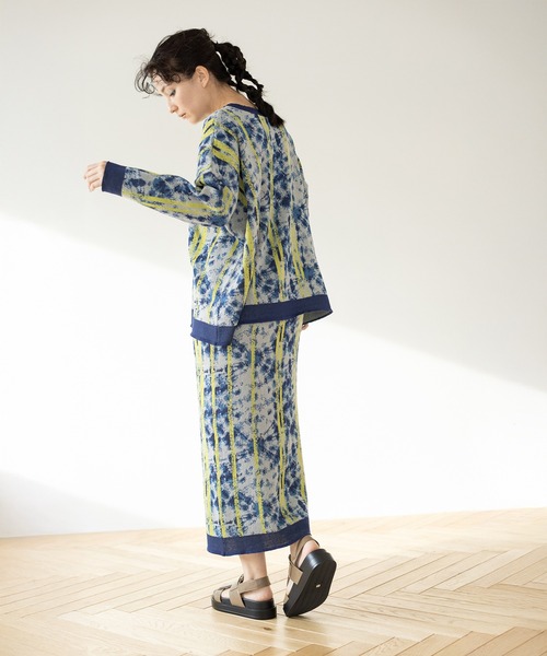 OSMOSIS（オズモーシス）の「ジャガードニットプルオーバー（ニット/セーター・レディース・ベージュ/グレイッシュベージュ/ネイビー・ONE SIZE）」の6枚目の写真