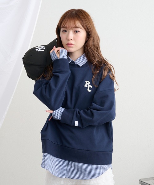 RAY CASSIN(レイカズン)の「襟付ロゴルーズスウェット(スウェット・レディース・ホワイト/グレー/ネイビー・FREE)」の3枚目の写真