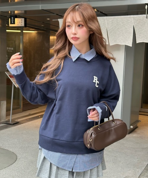 RAY CASSIN(レイカズン)の「襟付ロゴルーズスウェット(スウェット・レディース・ホワイト/グレー/ネイビー・FREE)」の21枚目の写真