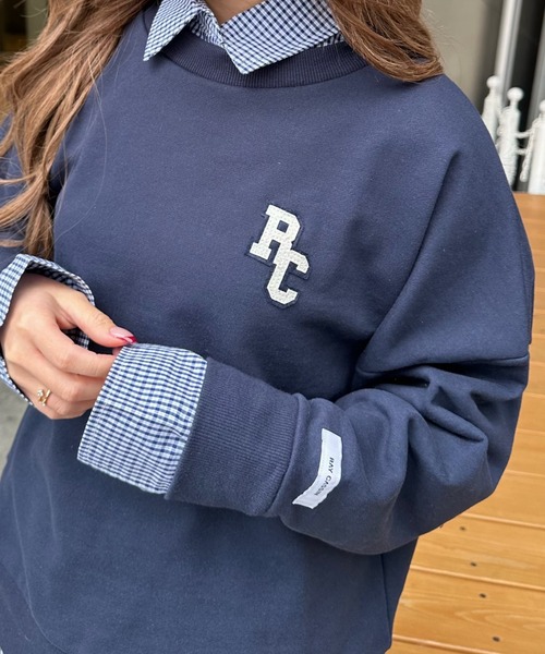 RAY CASSIN(レイカズン)の「襟付ロゴルーズスウェット(スウェット・レディース・ホワイト/グレー/ネイビー・FREE)」の11枚目の写真