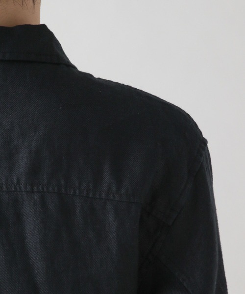 studio CLIP natural by clip リネンオールインワン 黒 studio CLIP（スタディオクリップ）の「《natural by clip