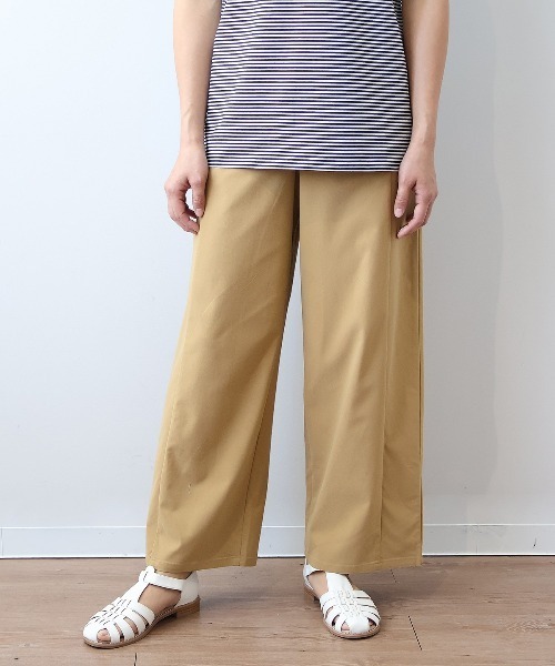 MB mint breeze(エムビーミントブリーズ)の「【L~6L 大きいサイズ】切替えストレッチワイドパンツ(その他パンツ・レディース・ブラウン/ネイビー/キャメル・5L/4L/3L/LL/6L)」の3枚目の写真