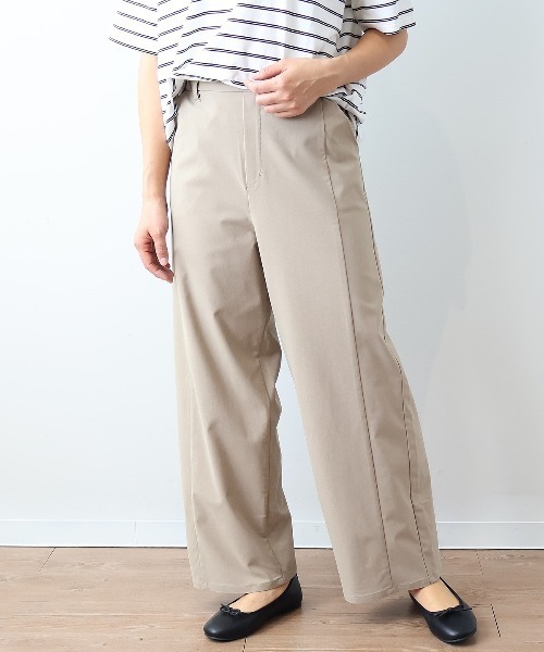 MB mint breeze(エムビーミントブリーズ)の「【L~6L 大きいサイズ】切替えストレッチワイドパンツ(その他パンツ・レディース・ブラウン/ネイビー/キャメル・5L/4L/3L/LL/6L)」の2枚目の写真