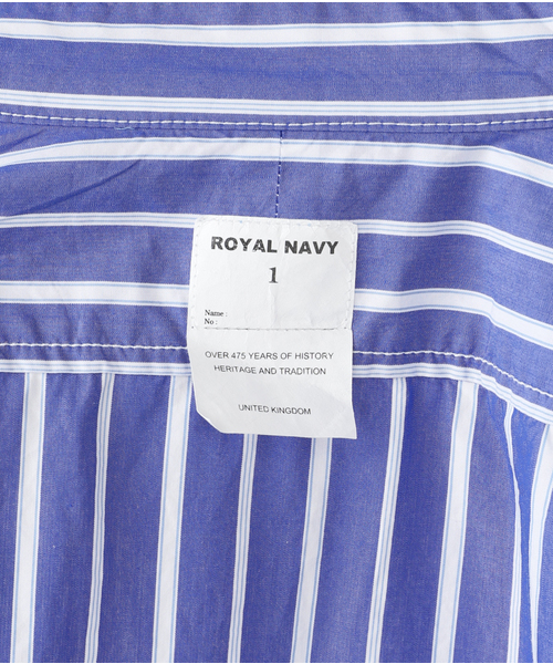 ROYAL NAVY（ロイヤルネイビー）の「【ROYAL NAVY/ロイヤルネイビー】  BANDCOLLAR SHIRTS STRAIPE：シャツ（シャツ/ブラウス・レディース・コバルトブルー/ブルー/サックスブルー・1）」の12枚目の写真