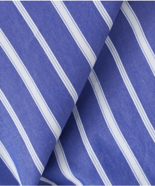 ROYAL NAVY（ロイヤルネイビー）の「【ROYAL NAVY/ロイヤルネイビー】  BANDCOLLAR SHIRTS STRAIPE：シャツ（シャツ/ブラウス・レディース・コバルトブルー/ブルー/サックスブルー・1）」の14枚目の写真