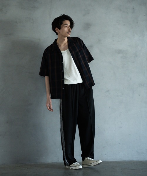RATTLE TRAP(ラトルトラップ)の「オープンカラーオンブレーチェックシャツ(シャツ/ブラウス・メンズ・ホワイト系その他/ネイビー・M/L/LL)」の11枚目の写真