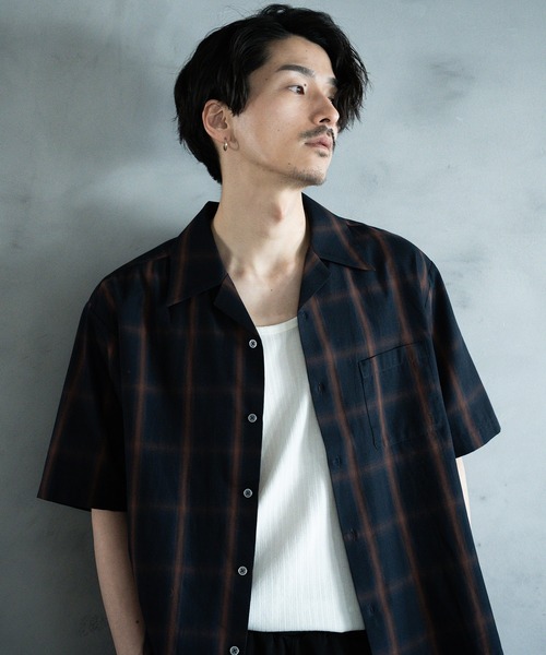 RATTLE TRAP(ラトルトラップ)の「オープンカラーオンブレーチェックシャツ(シャツ/ブラウス・メンズ・ホワイト系その他/ネイビー・M/L/LL)」の18枚目の写真