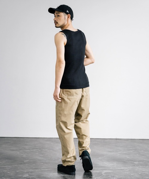 Rocky Monroe(ロッキーモンロー)の「Uネックテレコ素材リブタンクトップ(タンクトップ・メンズ・ブラック/杢グレー/チャコールグレー/ホワイト/ネイビー/カーキ・L/M/LL)」の13枚目の写真