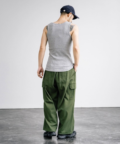 Rocky Monroe(ロッキーモンロー)の「Uネックテレコ素材リブタンクトップ(タンクトップ・メンズ・ブラック/杢グレー/チャコールグレー/ホワイト/ネイビー/カーキ・L/M/LL)」の22枚目の写真