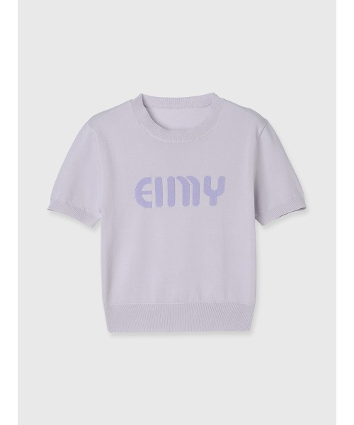 EIMY ISTOIRE（エイミーイストワール）の「EIMYロゴハーフスリーブニット（ニット/セーター・レディース・サックスブルー/グレー/ホワイト/ピンク/レッド/ラベンダー・F）」の4枚目の写真
