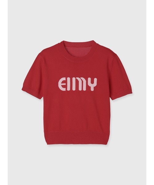 EIMYロゴハーフスリーブニット EIMYロゴハーフスリーブニット（ニット/セーター）｜eimy