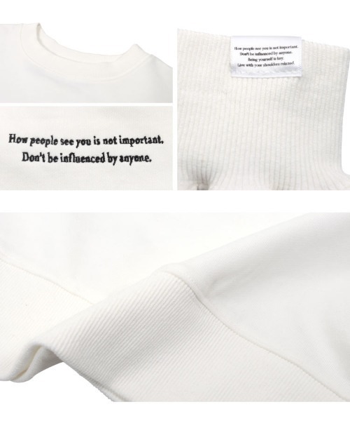 KOBE LETTUCE（コウベレタス）の「[ yuri.さんコラボ ]刺繍入りスウェットトップス（スウェット・レディース・ホワイト系/グレー/グレー系/ブラック/ホワイト/ピンク/ネイビー/ブラウン系/ブラウン/オートミール・M1/M）」の18枚目の写真