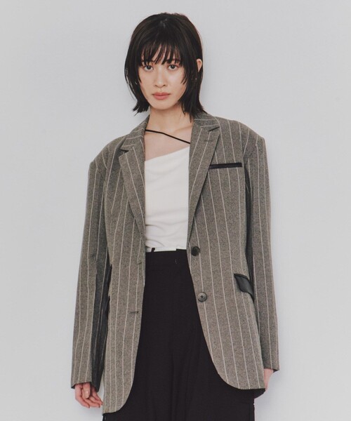 UNITED TOKYO ユナイテッドトウキョウ　ジャケット　美品 レザーフラップシングルジャケット｜ウォッシャブル/防シワ/春服