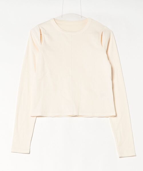 DIP IN CHOCOLATE(ディップインチョコレート)の「肩開き細リブトップス【DIP IN CHOCOLATE】(Tシャツ/カットソー・レディース・ブラック/ブラウン/グリーン/クリーム・F)」の17枚目の写真