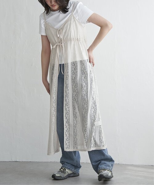 VENCEEXCHANGE(ヴァンスエクスチェンジ)の「レースキャミワンピース(ワンピース・レディース・ベージュ/ブラック/オフホワイト・FREE)」の19枚目の写真