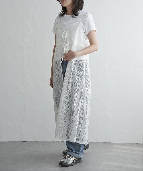 VENCEEXCHANGE(ヴァンスエクスチェンジ)の「レースキャミワンピース(ワンピース・レディース・ベージュ/ブラック/オフホワイト・FREE)」の15枚目の写真