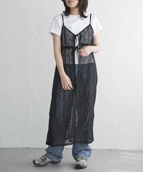 VENCEEXCHANGE(ヴァンスエクスチェンジ)の「レースキャミワンピース(ワンピース・レディース・ベージュ/ブラック/オフホワイト・FREE)」の17枚目の写真