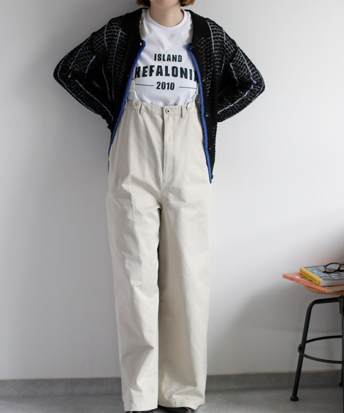 cepo(セポ)の「サスペンダーツイルワイドパンツ〈低身長 / 高身長サイズあり〉(その他パンツ・レディース・ベージュ/オフホワイト/ブラック/ブラウン/キャメル・L/M/S)」の2枚目の写真