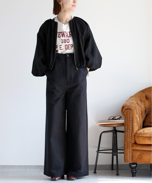 cepo(セポ)の「サスペンダーツイルワイドパンツ〈低身長 / 高身長サイズあり〉(その他パンツ・レディース・ベージュ/オフホワイト/ブラック/ブラウン/キャメル・L/M/S)」の9枚目の写真