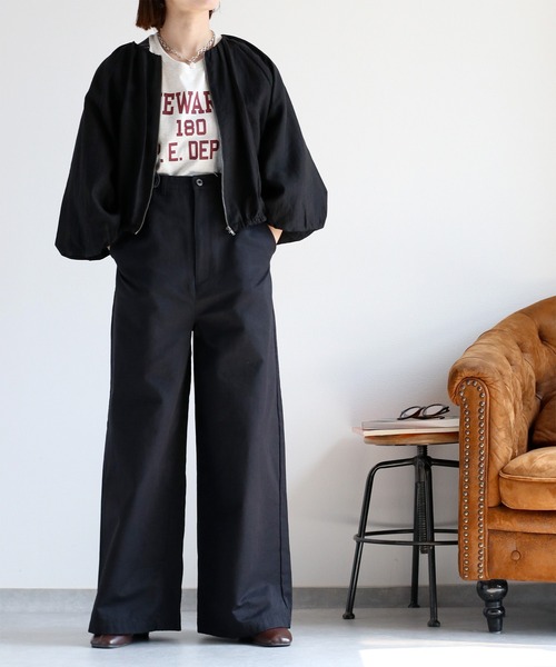 cepo(セポ)の「サスペンダーツイルワイドパンツ〈低身長 / 高身長サイズあり〉(その他パンツ・レディース・ベージュ/オフホワイト/ブラック/ブラウン/キャメル・L/M/S)」の10枚目の写真