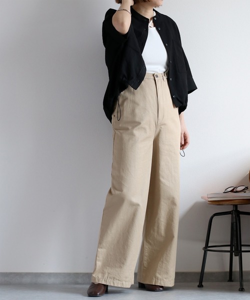 cepo(セポ)の「サスペンダーツイルワイドパンツ〈低身長 / 高身長サイズあり〉(その他パンツ・レディース・ベージュ/オフホワイト/ブラック/ブラウン/キャメル・L/M/S)」の11枚目の写真