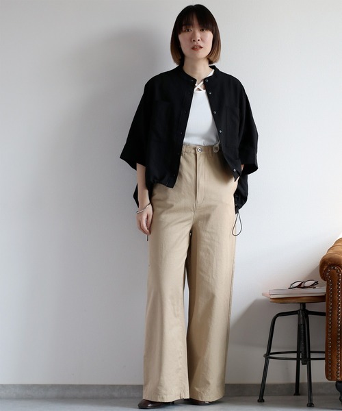 cepo(セポ)の「サスペンダーツイルワイドパンツ〈低身長 / 高身長サイズあり〉(その他パンツ・レディース・ベージュ/オフホワイト/ブラック/ブラウン/キャメル・L/M/S)」の13枚目の写真