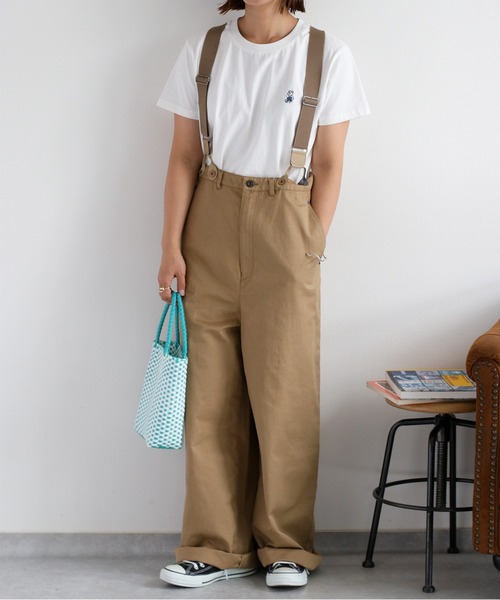 セール】サスペンダーツイルワイドパンツ〈低身長 / 高身長