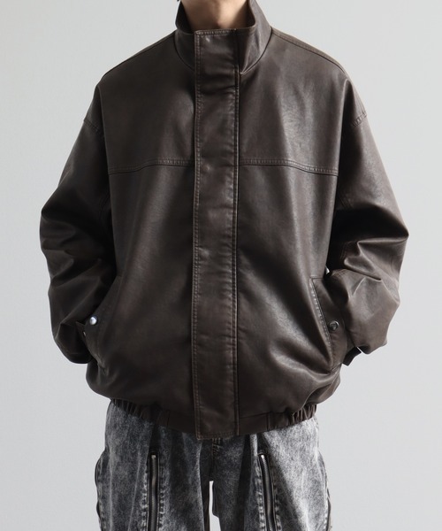 grunstein couture ファー　レザー　リバーシブル　ジャケット 楽天市場】2WAY フェイクレザー ジャケット レディース 襟付き