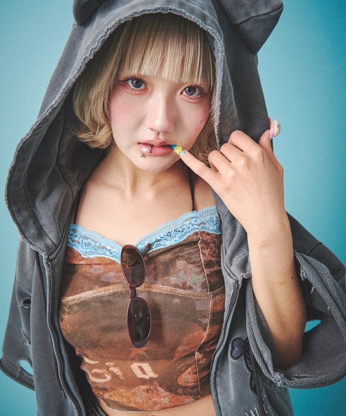 GALFY-闇に染まりし反戦半パーカー（パーカー）｜GALFY（ガルフィー