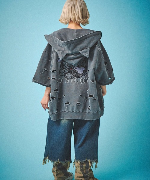 GALFY-闇に染まりし反戦半パーカー（パーカー）｜GALFY