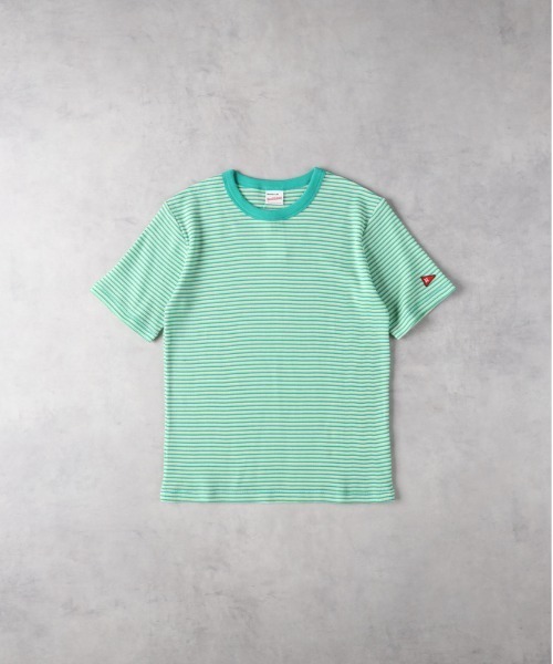 Right-on（ライトオン）の「Healthknit(ヘルスニット)【レディース】ボーダーワッフルＴシャツ（Tシャツ/カットソー・レディース・ブラウン/グリーン/ブルー・M/L）」の9枚目の写真