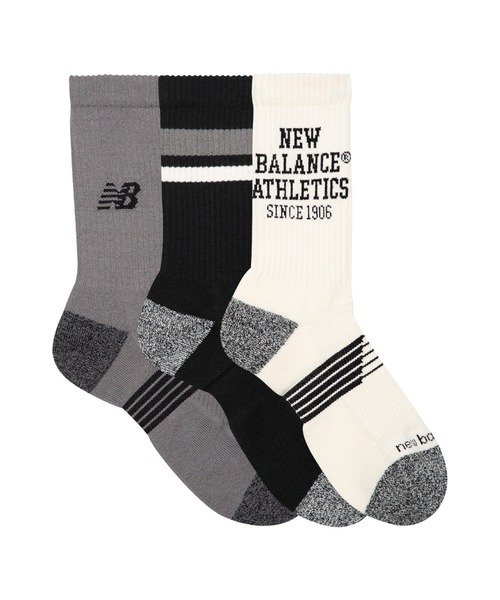 NEW BALANCE（ニューバランス）の「Active グラフィック クルー ソックス 3P（ソックス/靴下・メンズ・その他/その他1・LARGE/SMALL/MEDIUM）」の4枚目の写真