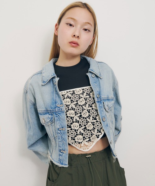 GOLDY（ゴールディ）の「ローズ エンブロイダリー バブーシュカ（その他ヘアアクセサリー・レディース・アイボリー/ブラック・FREE）」の9枚目の写真