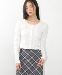 AMES WORLDWIDE／リブUネックカーディガン