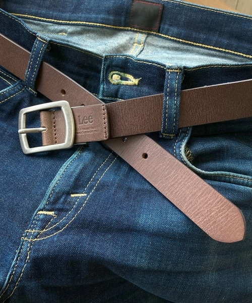 セール】Lee/リー 30mm レザー スクエアバックル ナローベルト