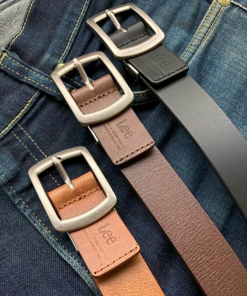 セール】Lee/リー 30mm レザー スクエアバックル ナローベルト