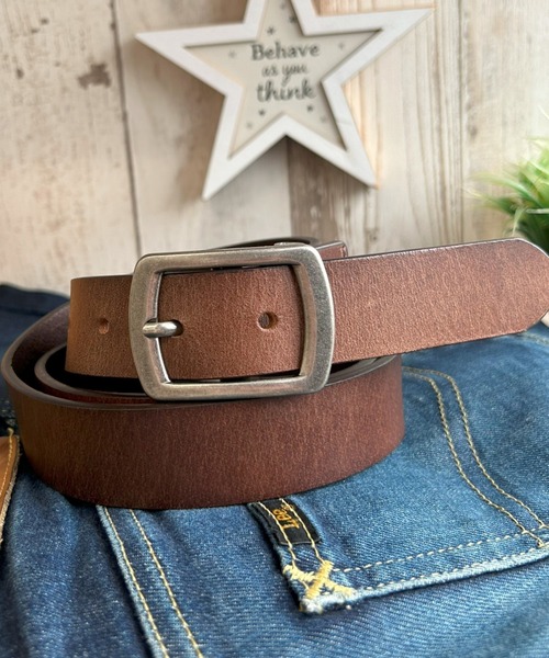 セール】Lee/リー 30mm レザー スクエアバックル ナローベルト