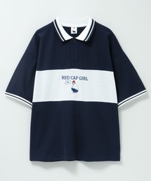 RED CAP GIRL T/C鹿の子切替ポロシャツ